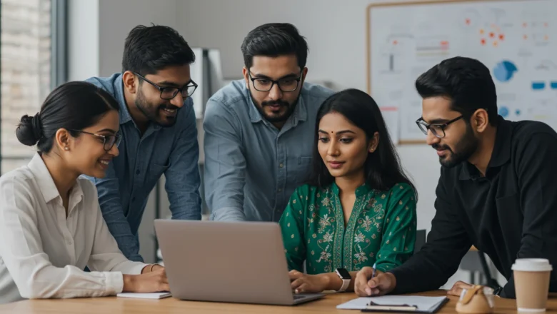 Indian professionals discussing internal influencer marketing