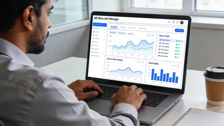 Indian marketer reviewing Meta Conversions API analytics dashboard