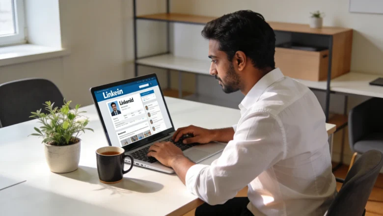 Indian professional building personal brand on LinkedIn