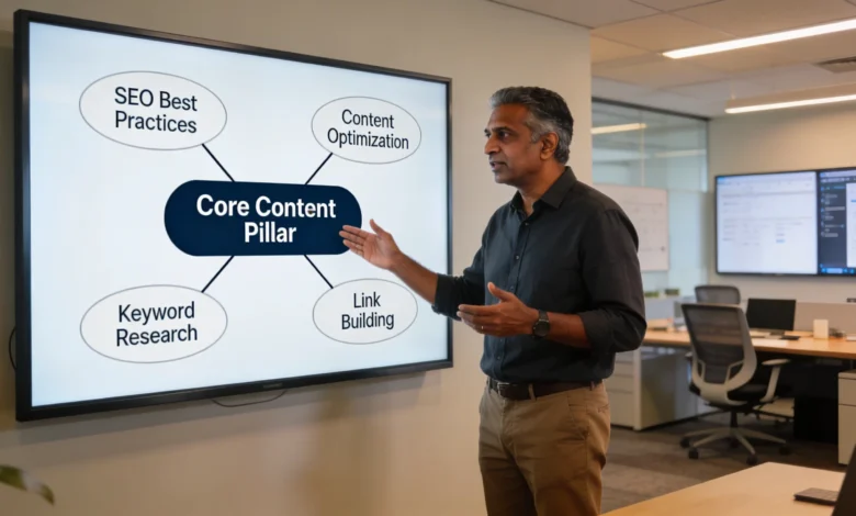 Indian SEO strategist explaining semantic content clusters