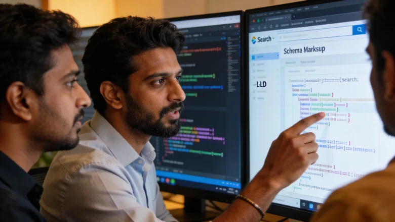 Indian professionals working on structured data for AI search systems