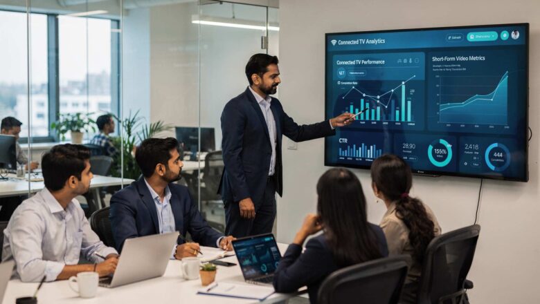 Indian marketing team analyzing CTV and short-form video performance metrics