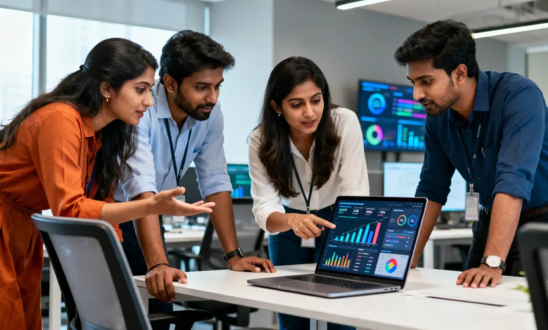 Indian marketers analyzing AI marketing performance and campaign analytics