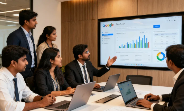 Chennai business team monitoring SEO ranking shifts