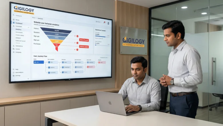 conversion rate optimization process showing user behaviour and funnel analysis