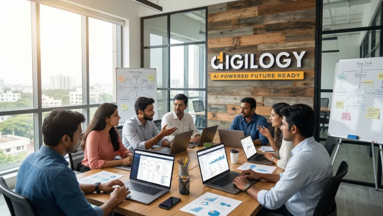 digital agency team discussing SEO strategy in Chennai