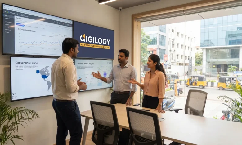 Indian professionals analysing AI-driven Google Ads services in Chennai
