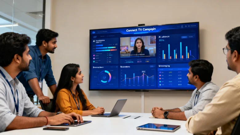 Indian media team analyzing AI-driven CTV ad measurement