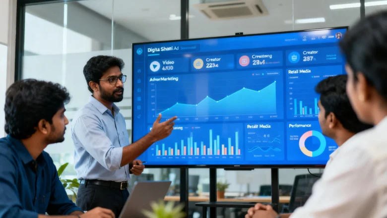 Indian marketing team in Chennai reviewing India digital AdEx growth and media strategy