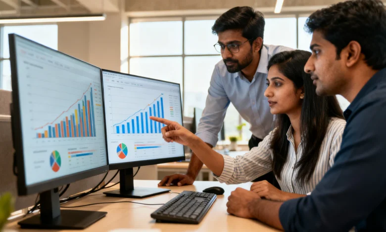 Indian marketers analyzing advertising market growth in India