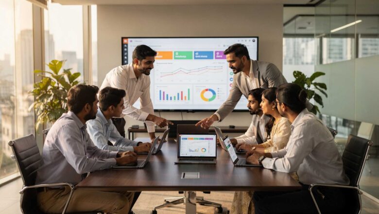 Indian marketing team analyzing digital ad growth in India
