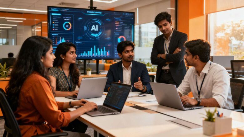 Indian marketing professionals testing AI campaign tools live during a virtual marketing workshop