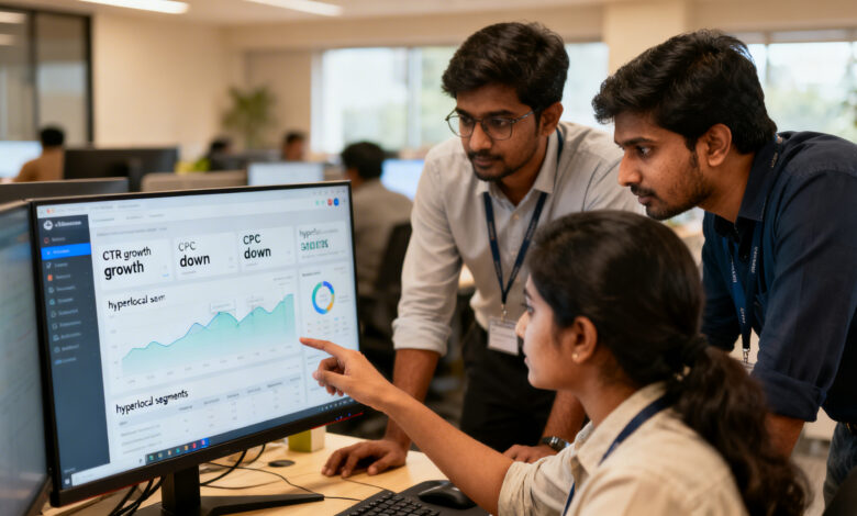 Nextdoor AI click optimization dashboard for local ads