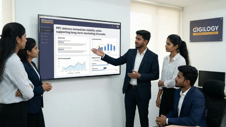 Indian professionals reviewing PPC services in Chennai as part of a balanced marketing mix.