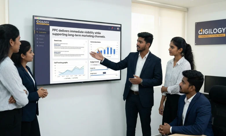 Indian professionals reviewing PPC services in Chennai as part of a balanced marketing mix.