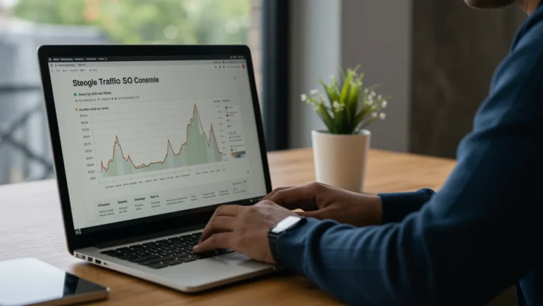 Indian SEO analyst reviewing traffic drop after Google core update