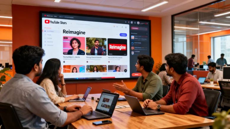 YouTube Shorts Reimagine AI video creation feature interface