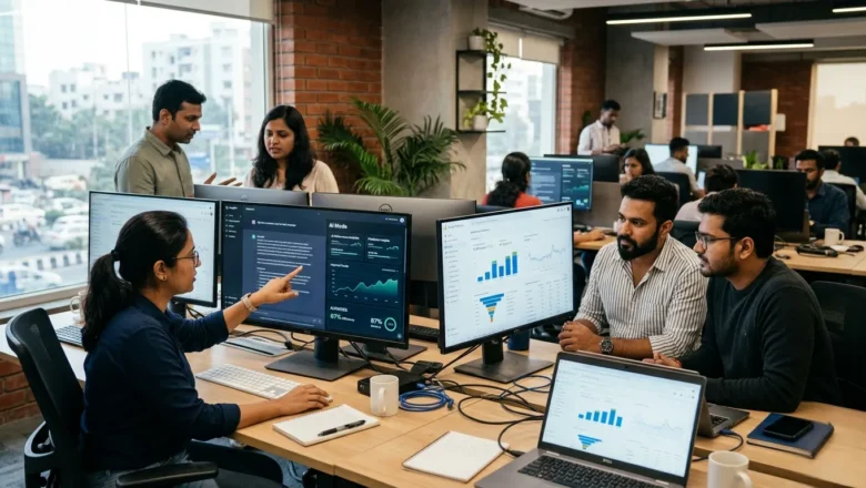 Indian digital marketing professionals analyzing AI Mode and ChatGPT Ads impact on digital search and marketing strategies.