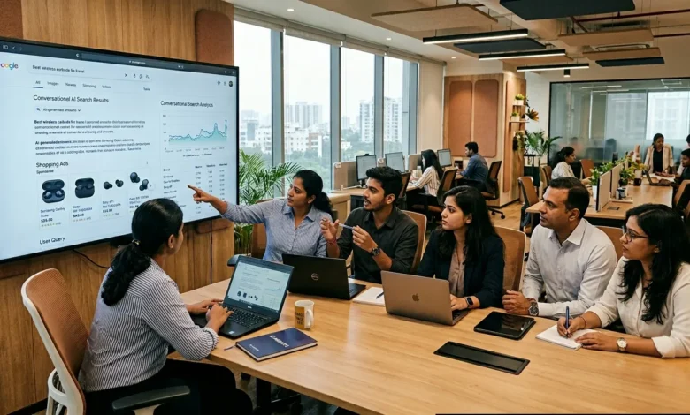 AI Mode shopping ads appearing in conversational search results