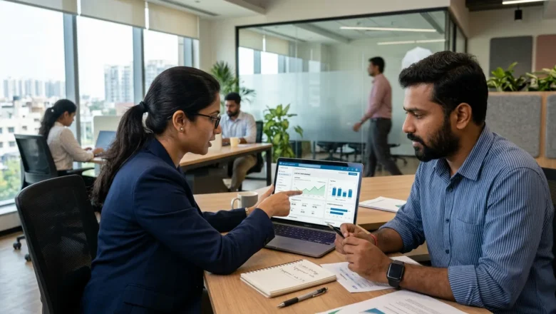 Digital marketing professionals analyzing Google Ads Performance Max and YouTube Ads campaigns