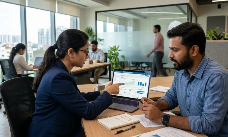 Digital marketing professionals analyzing Google Ads Performance Max and YouTube Ads campaigns