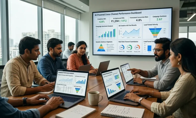 Indian marketing professionals analyzing AI marketing technology