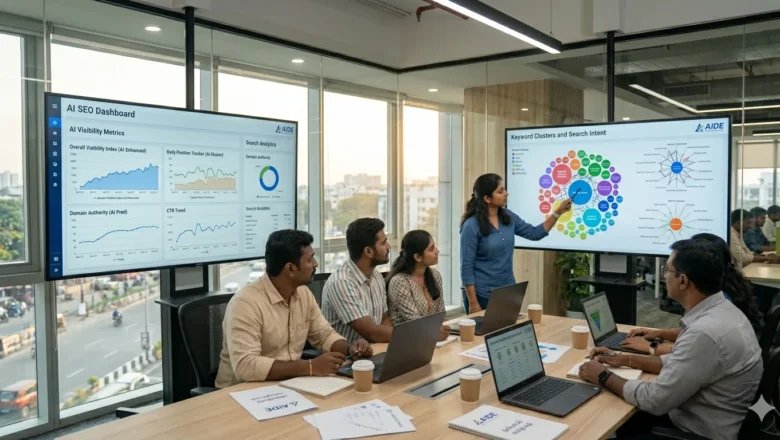 AI SEO tools dashboard used by digital marketing professionals