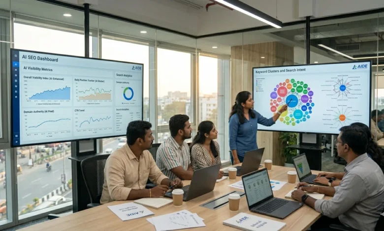 AI SEO tools dashboard used by digital marketing professionals