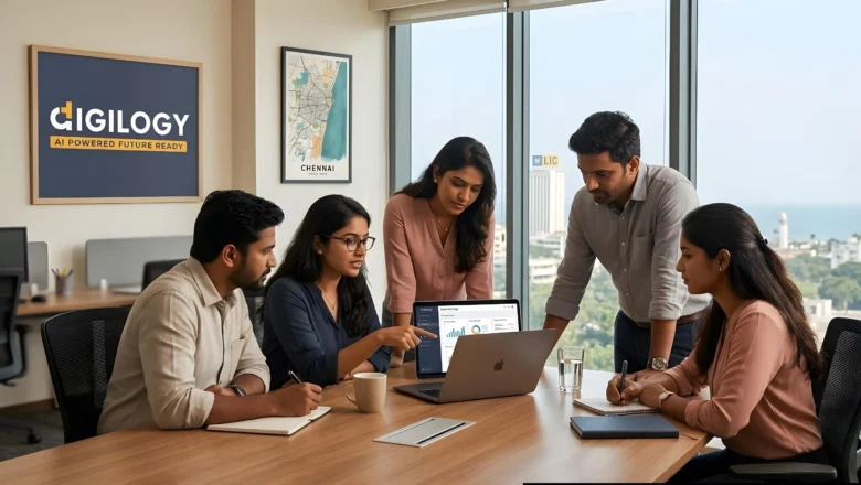 Indian digital marketing team planning digital marketing services in Chennai at a modern office