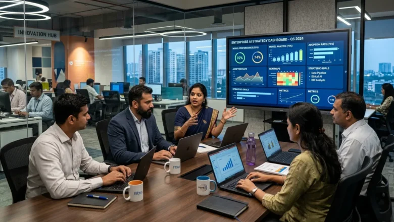 Indian executives reviewing enterprise AI strategy and data infrastructure