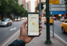 Indian user searching near me businesses on Google Maps