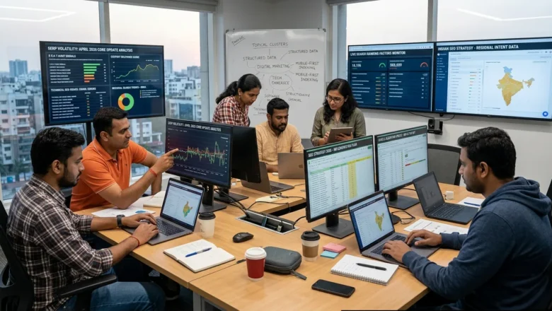 Indian SEO experts reviewing Google algorithm update analytics