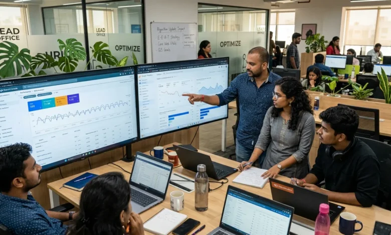 Indian SEO professionals analyzing Google core update impact