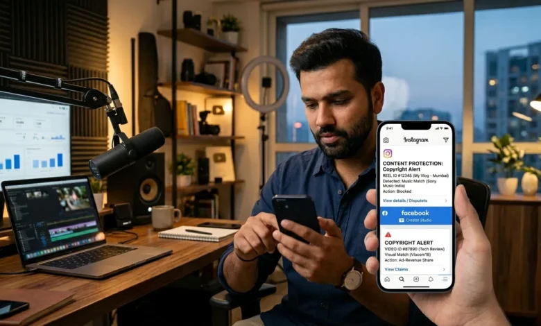 Creator receiving alert for copied Instagram Reel.