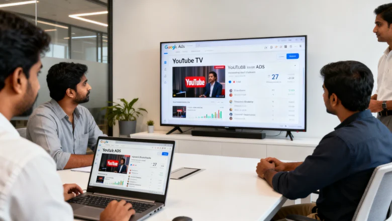 YouTube connected TV advertising analytics dashboard.