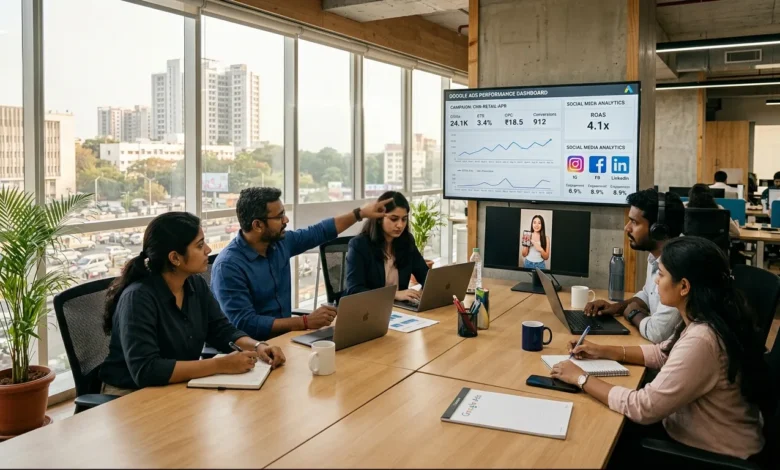 Chennai marketing professionals reviewing India digital ad spend and AI-driven campaign performance