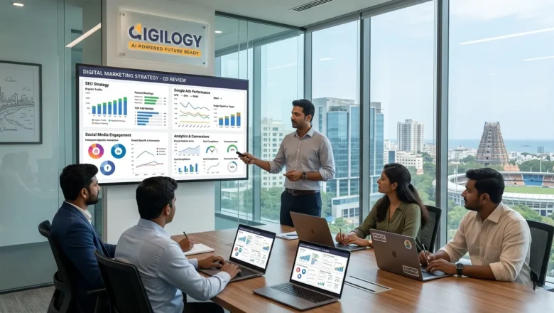 Indian professionals planning digital marketing services in Chennai