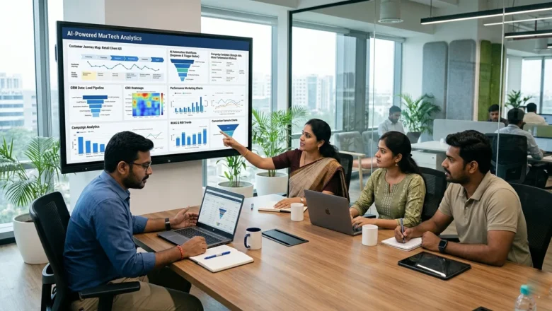 Indian digital marketing agency team using AI and MarTech tools for Forrester 2026 marketing agency transformation