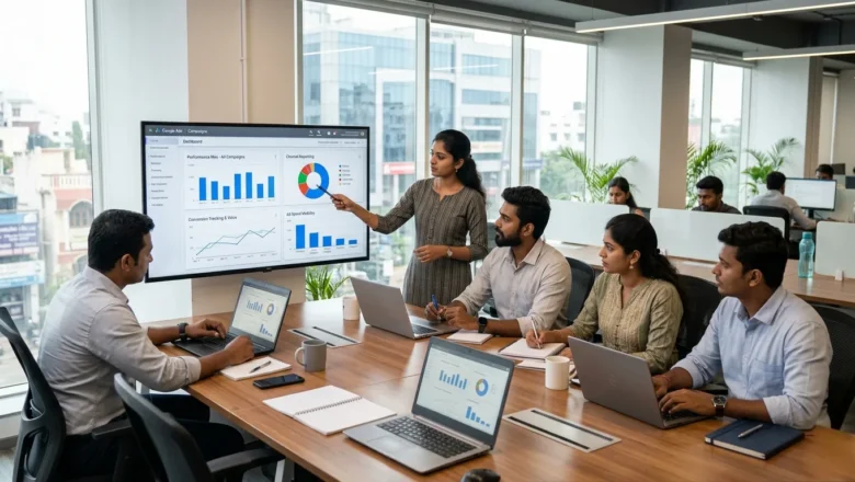 Indian marketers reviewing Google Ads reporting changes and Performance Max campaign data