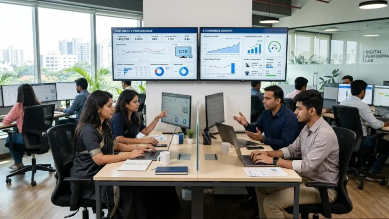 Indian marketers analysing Google Demand Gen CTV Adds campaign performance
