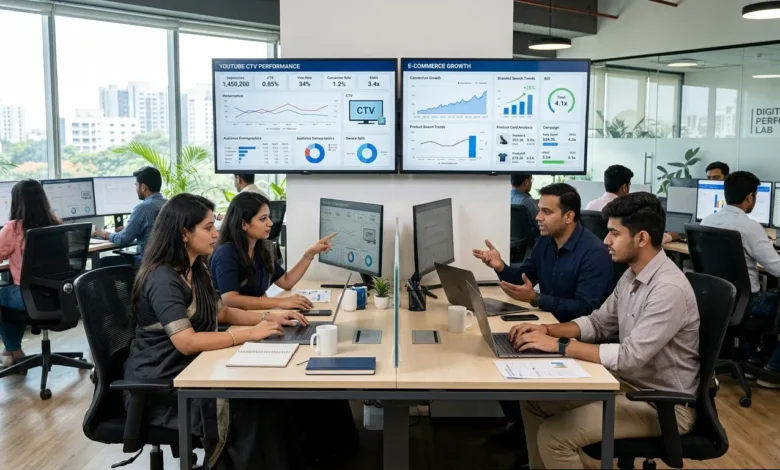 Indian marketers analysing Google Demand Gen CTV Adds campaign performance