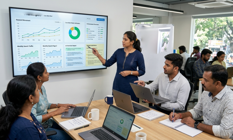 Indian SEO professionals reviewing Google May 2026 Update ranking changes and content strategy
