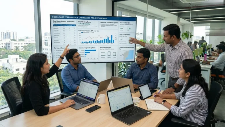 Indian PPC specialist setting up conversion value rules in Google Ads
