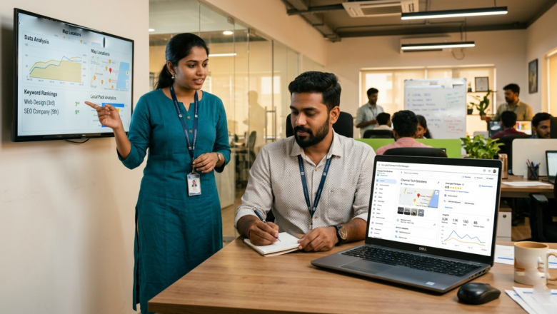 Indian local SEO team optimizing Google Business Profile freshness for better local rankings
