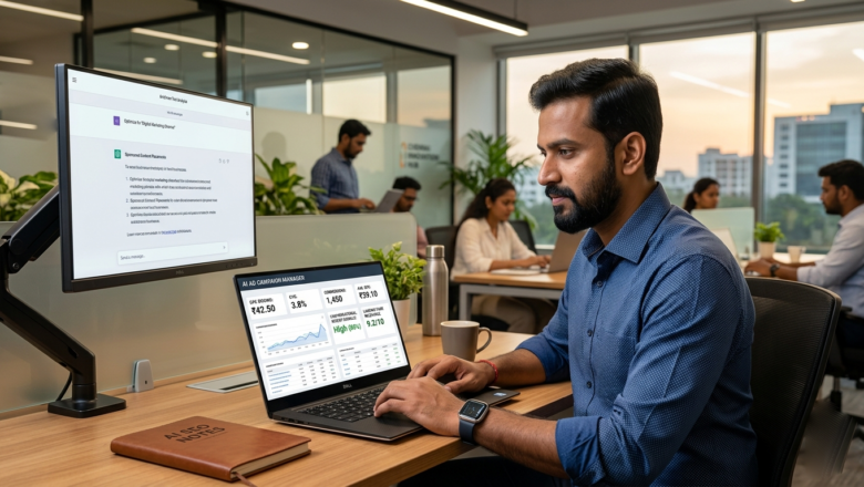 Indian marketer reviewing ChatGPT CPC Ads campaign performance