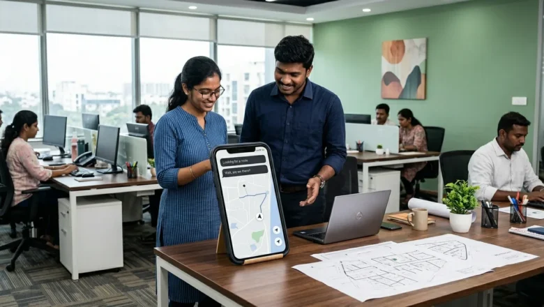 Indian professionals using Ask Maps on Google Maps for local discovery in Chennai