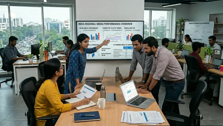 Indian marketers analysing digital ad market growth across retail media, CTV, mobile, and regional campaigns