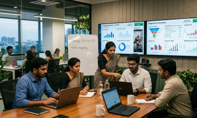 Indian marketers analysing Meta and Google Ad Growth for 2026 paid media strategy