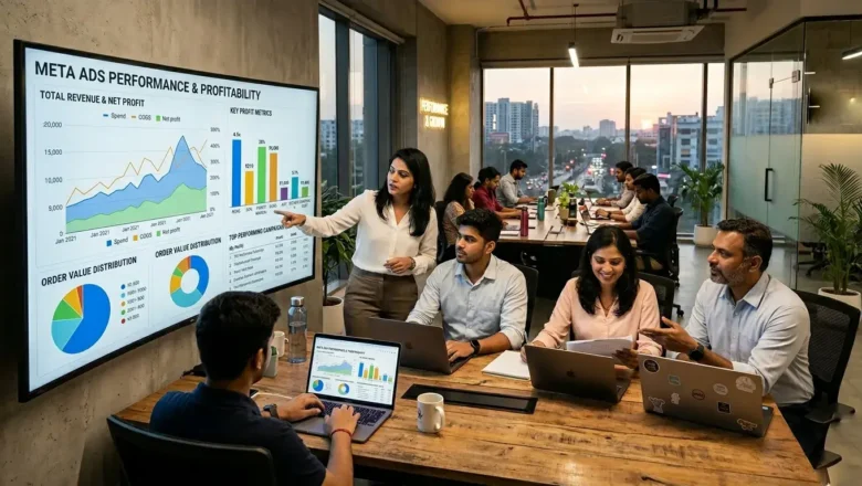Indian marketing professionals reviewing AI-driven martech stack dashboards for data, privacy, and campaign performance.